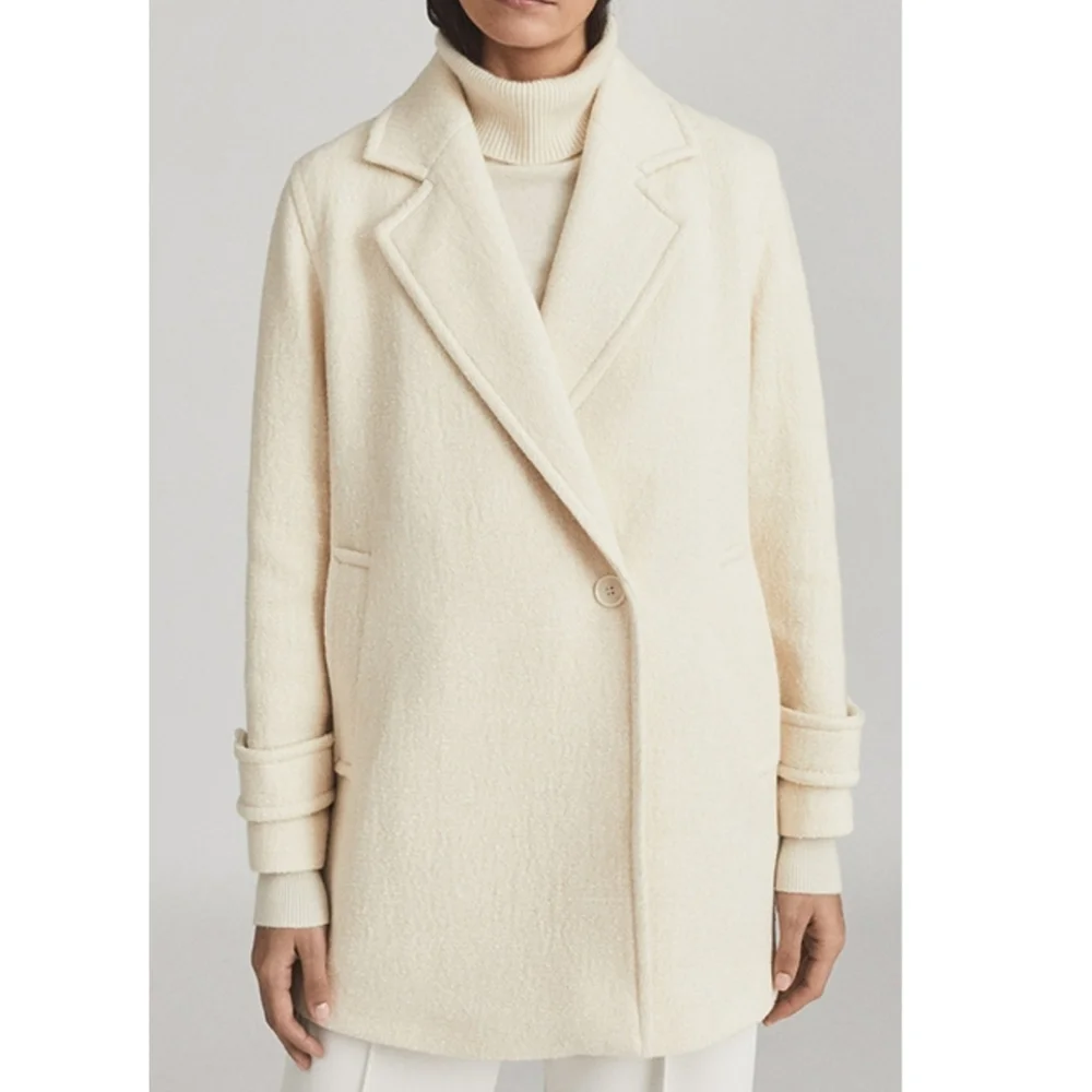 1 Left! NWT REISS | Skye Wool Blend Coat - Picture 3 of 12